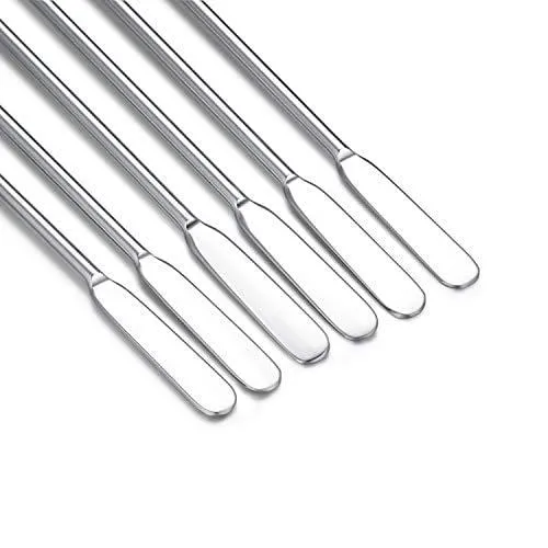 10PSC Premium Stainless Steel Coffee Stirrers Swizzle Sticks - Lotsun 7.5 Inches Coffee Cocktail Beverage Drink Stirrer Stick, Reusable Stir Sticks for Bar, Home, Office