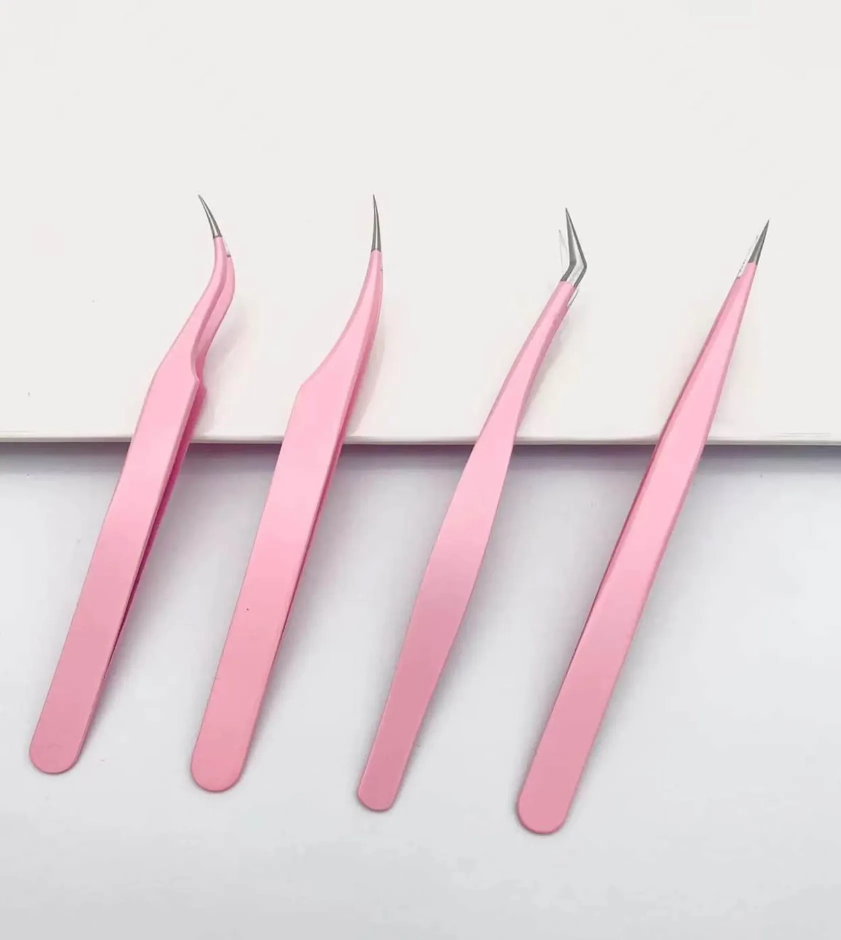 4 piece Pink Tweezer Set