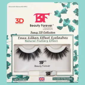 Faux Silken Effect 3D Eyelashes-Greenwich Glamour Girl  No.916 (Natural Fluttery Effect)