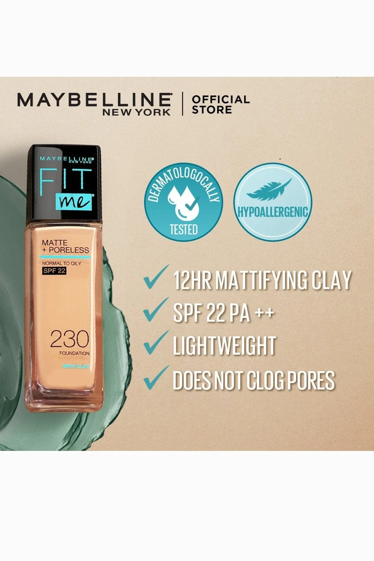 Fit Me! Matte & Poreless Foundation - 130 Buff Beige