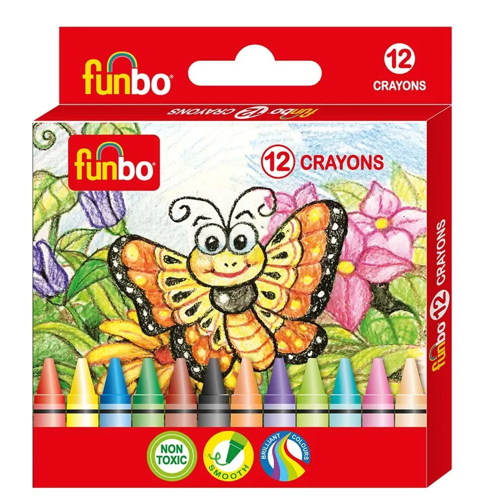 Funbo Crayons Colors 12 Pcs Pack