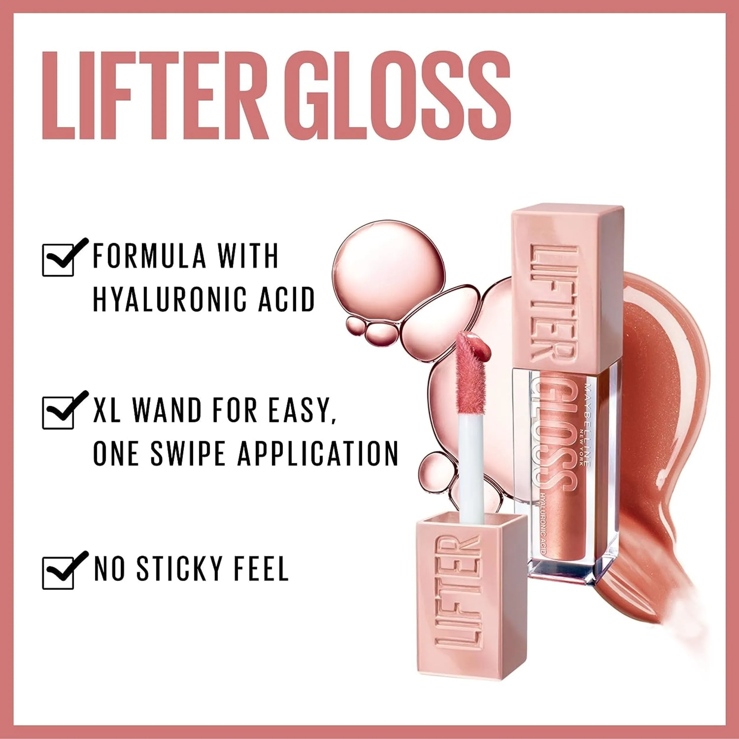 Lifter Gloss Lip Gloss Makeup With Hyaluronic Acid