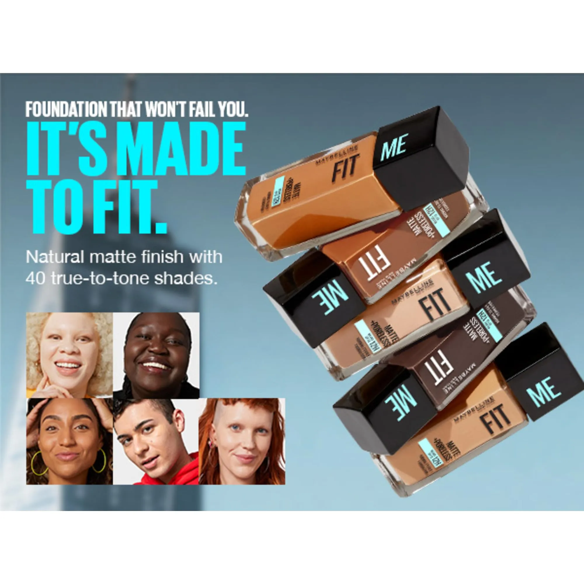 Maybelline New York Fit Me Matte   Poreless Foundation Makeup, Ultra-Lightweight Formula Controls Shine, for Normal to Oily Skin, Classic Beige, 245, 30 ml