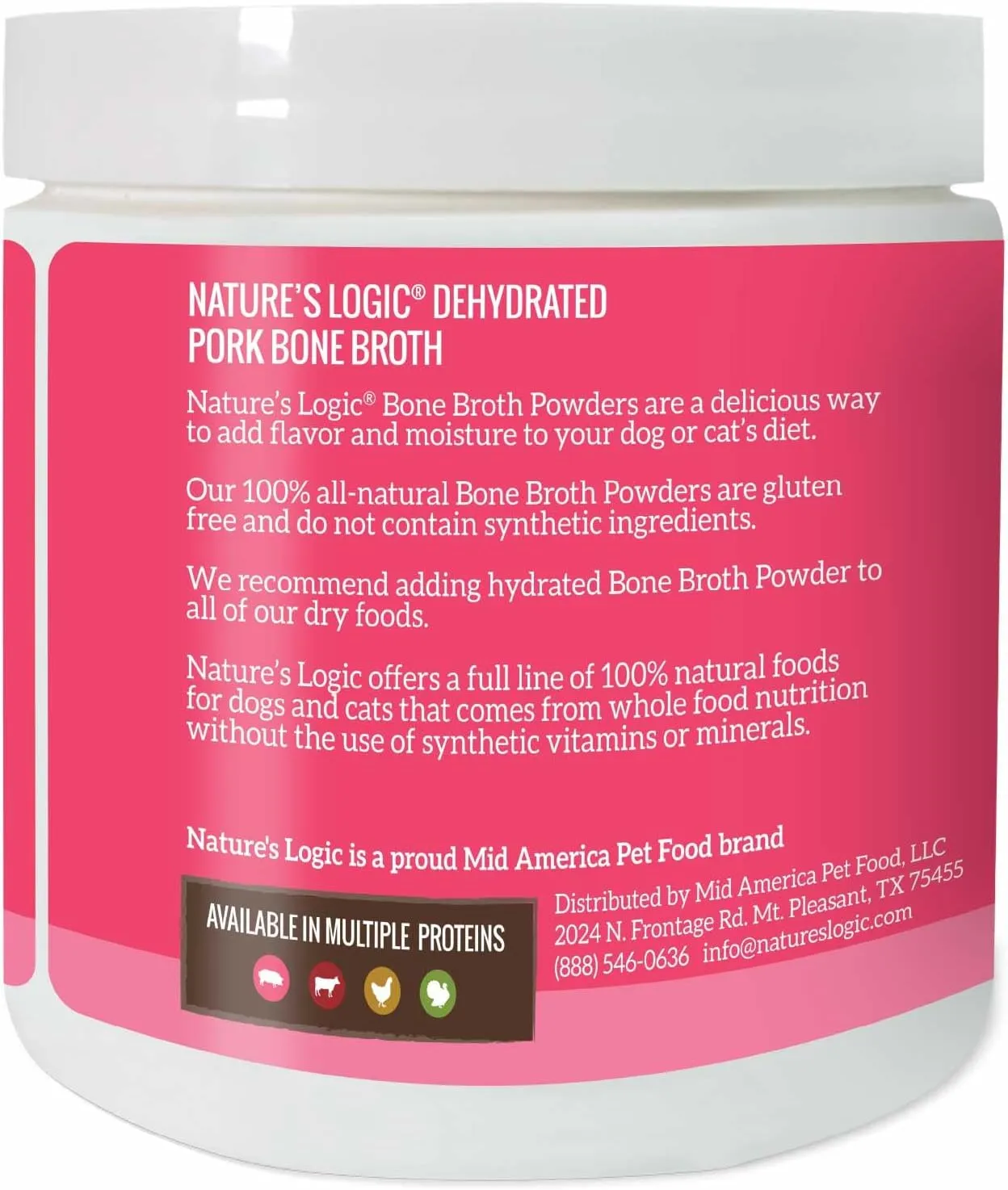 Nature’s Logic Pork Bone Broth Powders 6 oz
