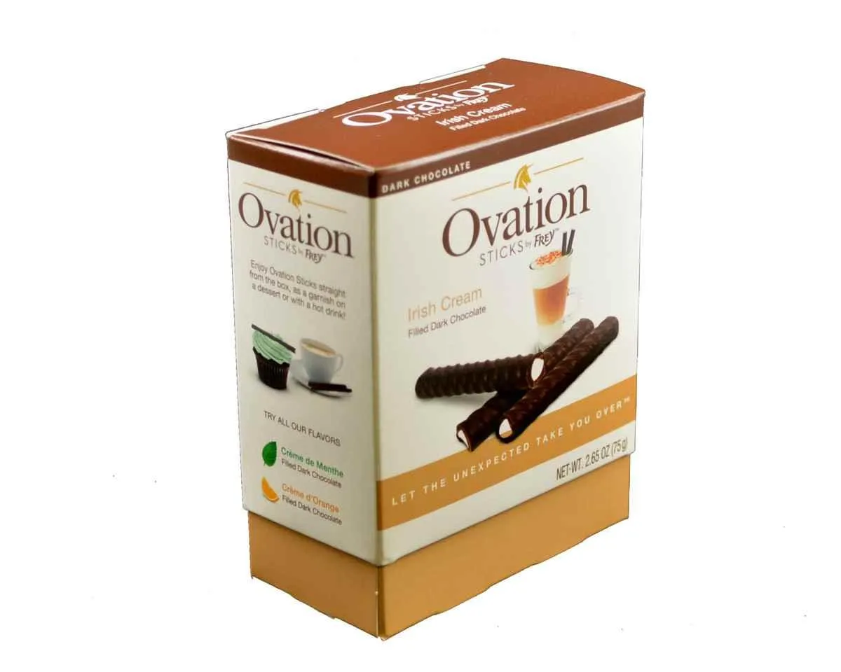 Ovation Irish Cream Filled Dark Chocolate Covered Candy Sticks