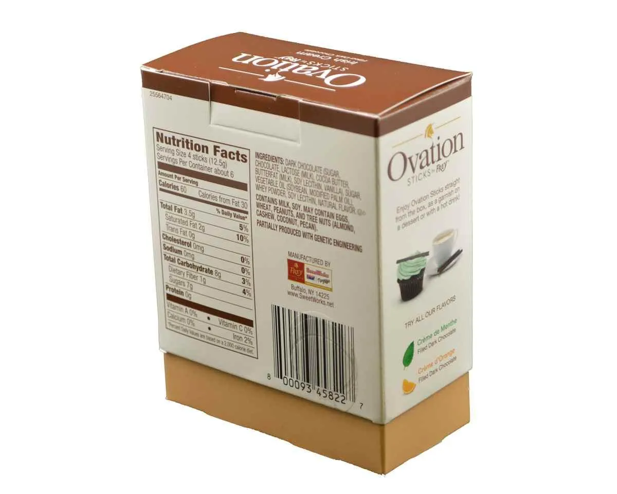 Ovation Irish Cream Filled Dark Chocolate Covered Candy Sticks