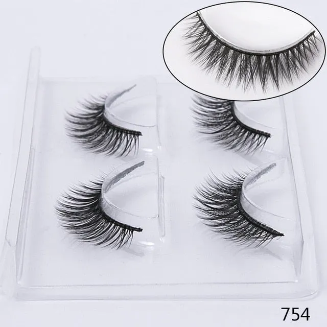 pairs natural false eyelashes