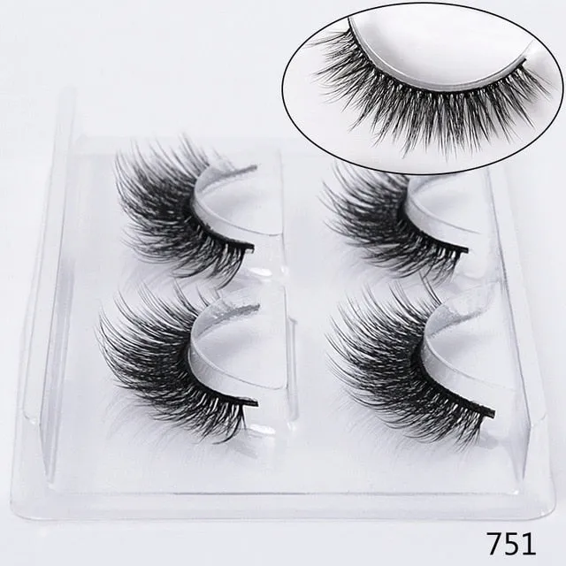 pairs natural false eyelashes