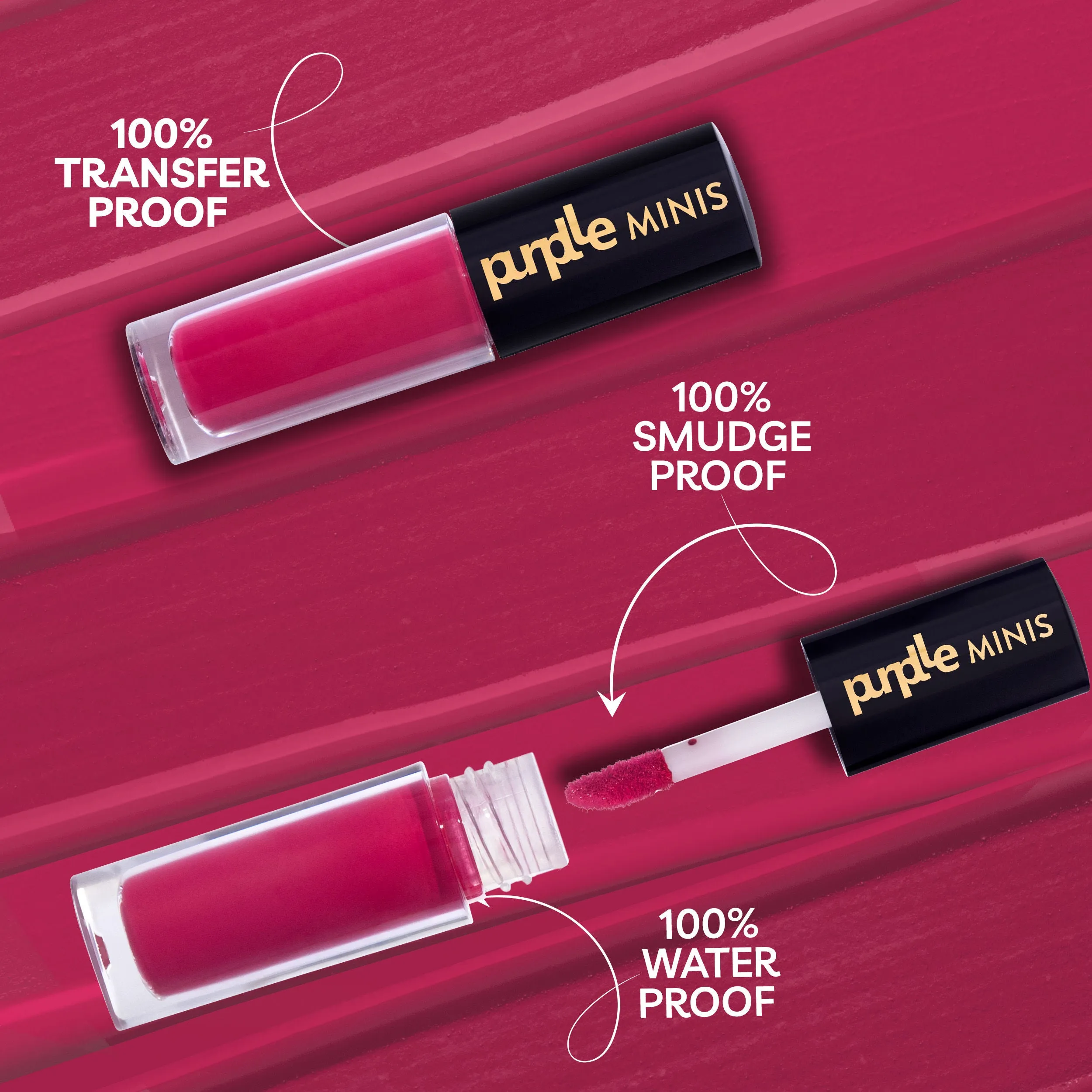 Purplle Ultra HD Matte Mini Liquid Lipstick, Pink - My First Day at Senior Year 29 | Highly Pigmented | Non-drying | Long Lasting | Easy Application | Water Resistant | Transferproof | Smudgeproof (1.6 ml)