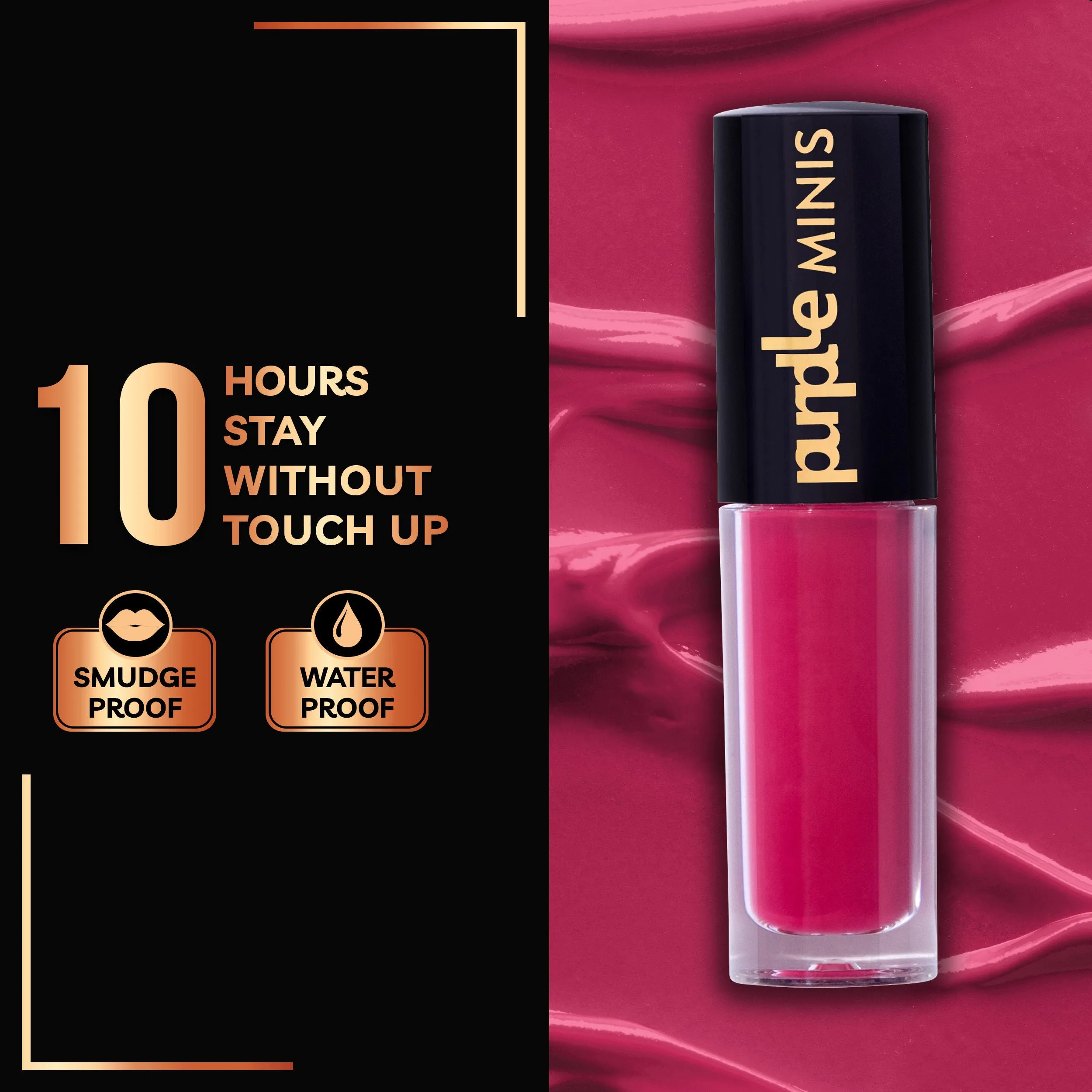 Purplle Ultra HD Matte Mini Liquid Lipstick, Pink - My First Day at Senior Year 29 | Highly Pigmented | Non-drying | Long Lasting | Easy Application | Water Resistant | Transferproof | Smudgeproof (1.6 ml)