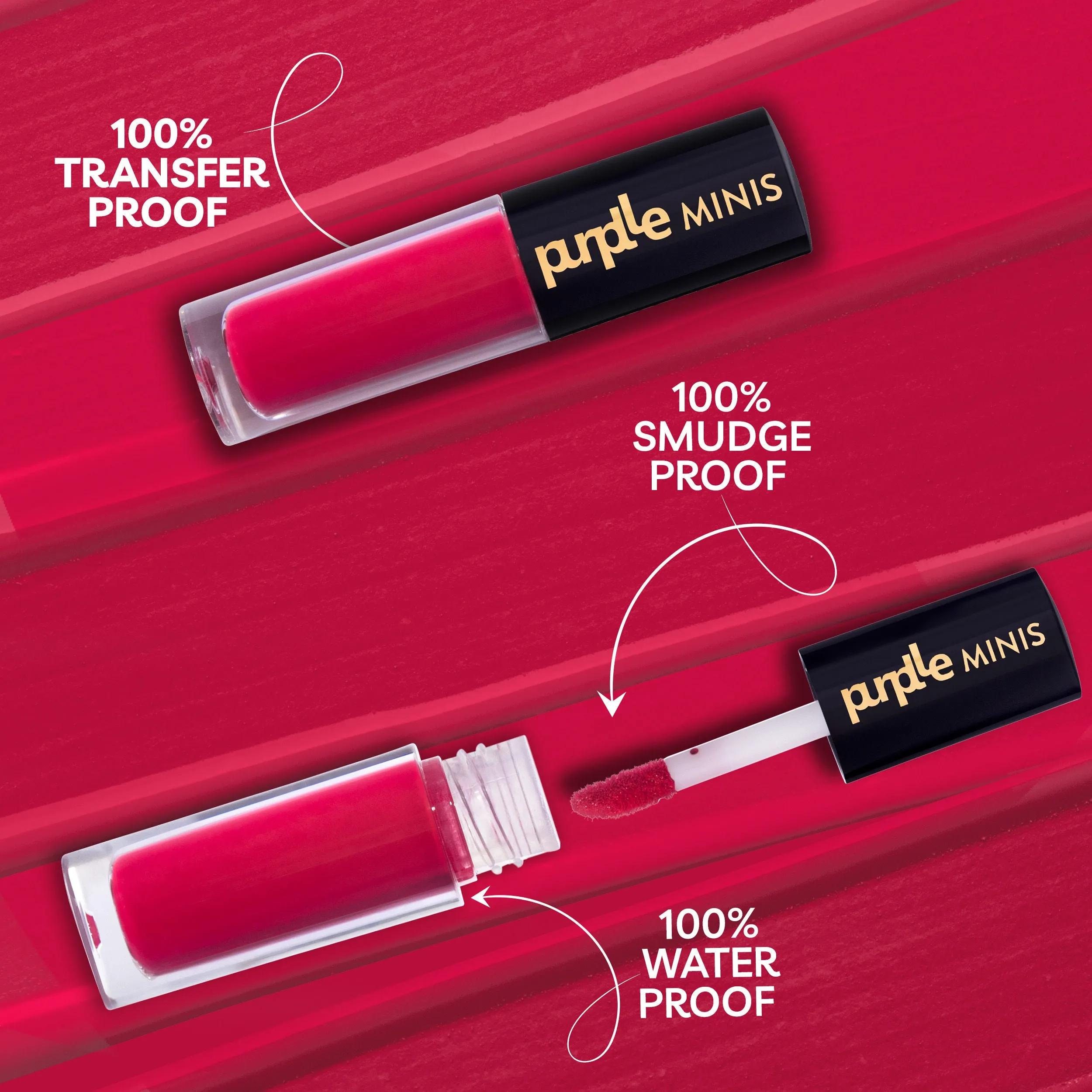 Purplle Ultra HD Matte Mini Liquid Lipstick, Pink - My First Family Drama 14 | Highly Pigmented | Non-drying | Long Lasting | Easy Application | Water Resistant | Transferproof | Smudgeproof (1.6 ml)