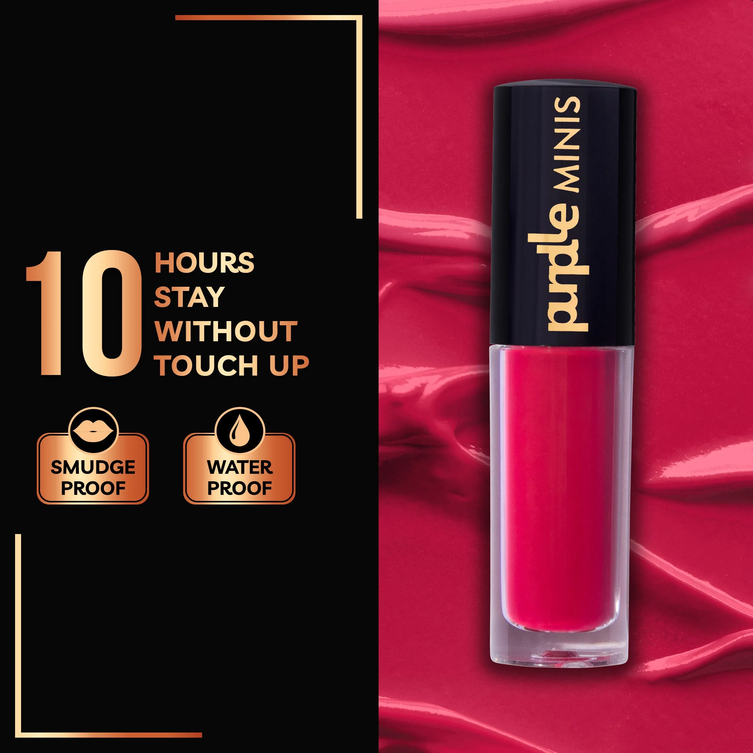 Purplle Ultra HD Matte Mini Liquid Lipstick, Pink - My First Family Drama 14 | Highly Pigmented | Non-drying | Long Lasting | Easy Application | Water Resistant | Transferproof | Smudgeproof (1.6 ml)