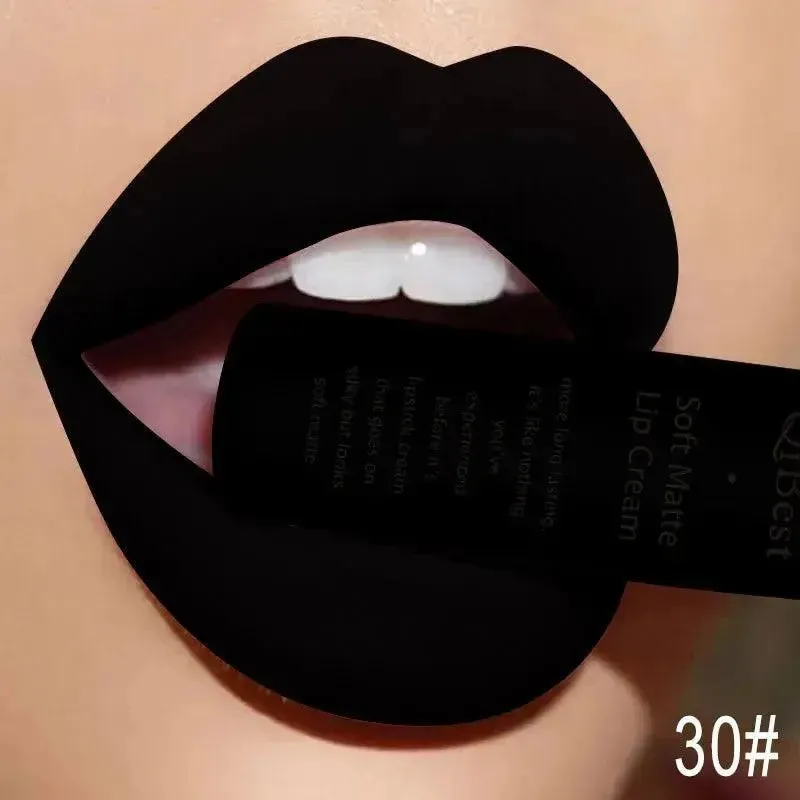 QIBEST Velvet Matte Liquid Lipstick - Waterproof Long-Lasting Lip Gloss