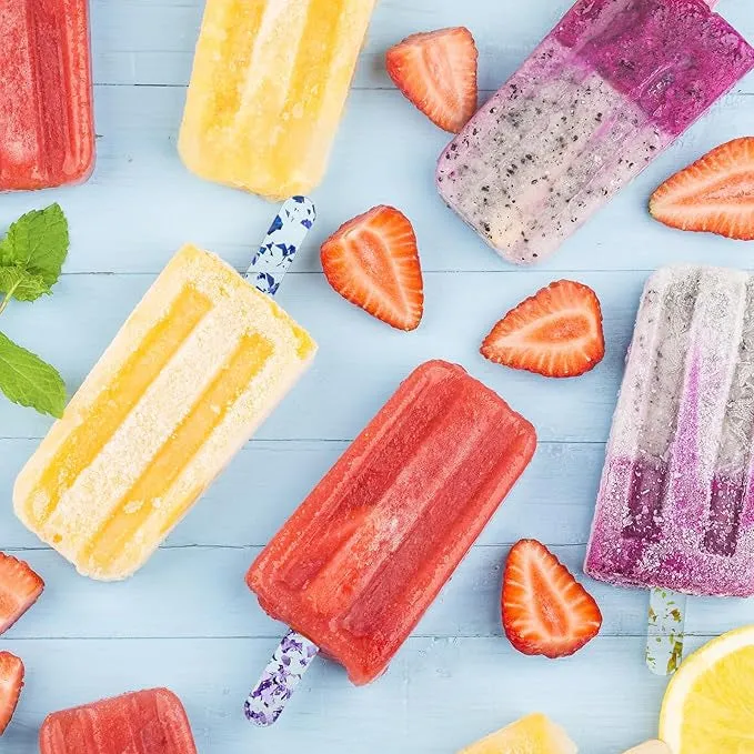 (Set of 20) 11.5cm Acrylic Ice Cream Sticks DIY Glacé Sticks Reusable Ice Cream Sticks for Crafting / Baking - Colorful / Glitter