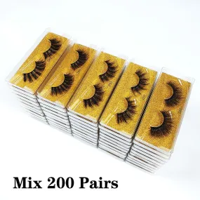 VenusFox Eyelashes Wholesale 30/50/100/200pcs 3d Mink Lashes Natural Fake Eyelashes Pack False Eyelashes Makeup False Lashes Bulk Items