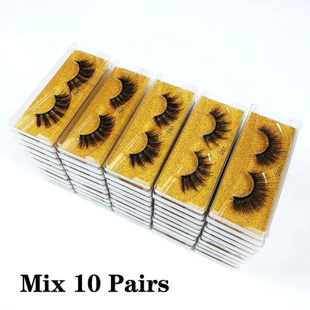 VenusFox Eyelashes Wholesale 30/50/100/200pcs 3d Mink Lashes Natural Fake Eyelashes Pack False Eyelashes Makeup False Lashes Bulk Items