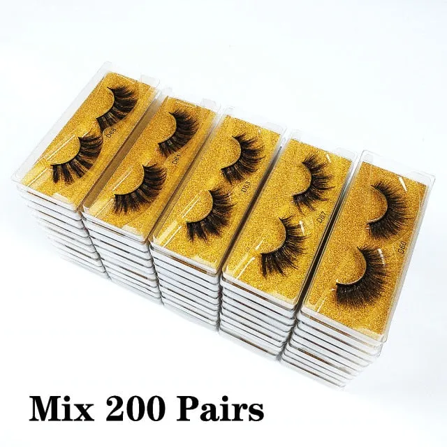 VenusFox Eyelashes Wholesale 30/50/100/200pcs 3d Mink Lashes Natural Fake Eyelashes Pack False Eyelashes Makeup False Lashes Bulk Items