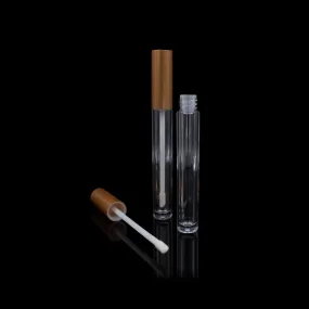 Vibe Lip Gloss Container Matte Gold Cap with Clear Bottle